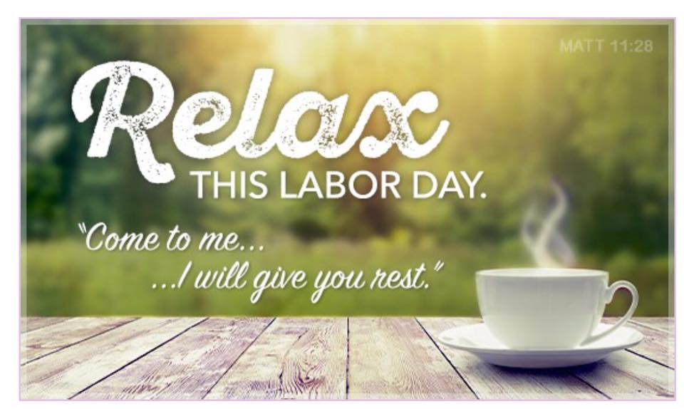 Coffee meme says relax with coffee this labor day