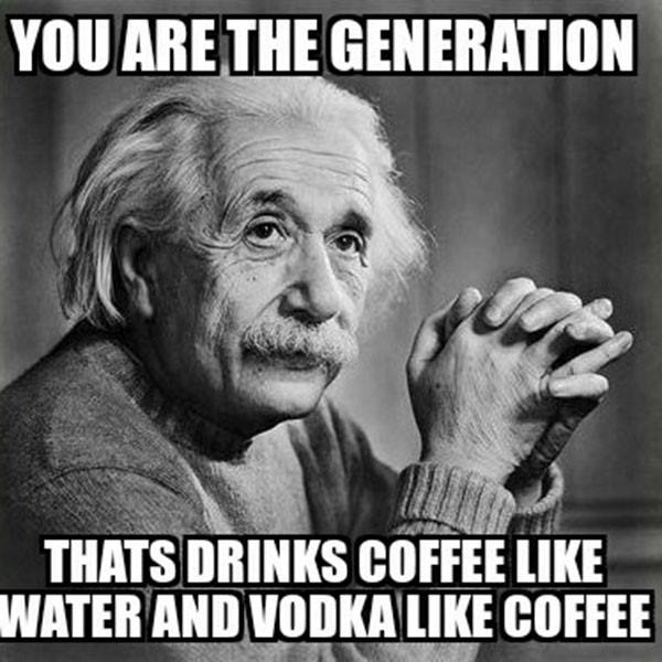 Einstein coffee meme