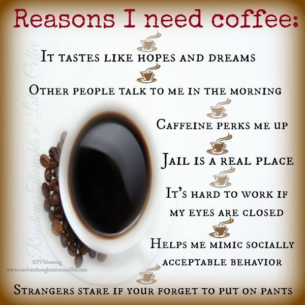 Image list of the reasons I need coffee