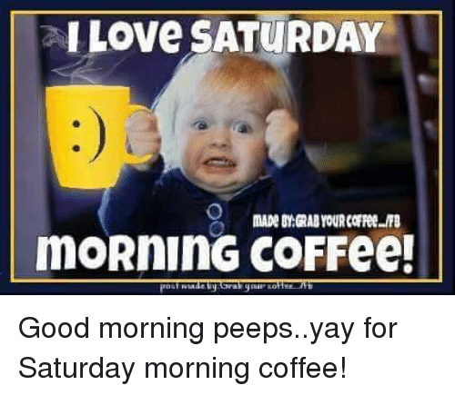 Saturday morning coffee image