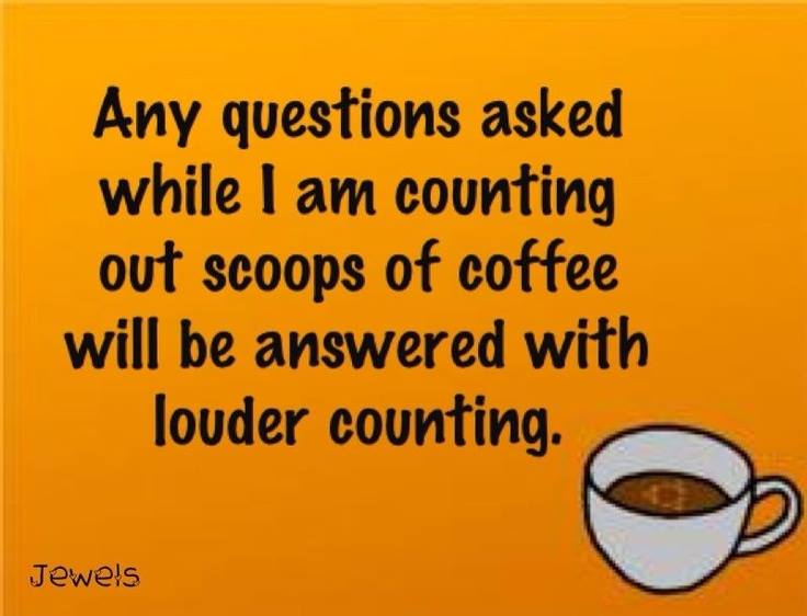 Counting scoops of coffee meme