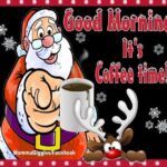 Christmas coffee meme good morning Santa