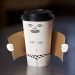 Cup drawing of a dirty coffee flasher