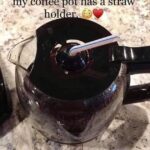 coffee pot straw holder image