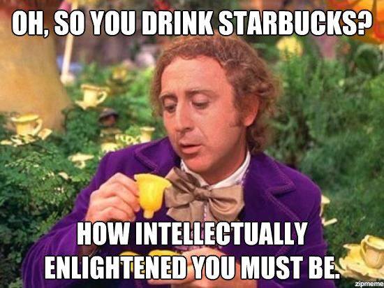 willy wonka gene wilder coffee meme about starbucks